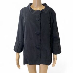 Saint Tropez West Black Button-Up Jacket size 22